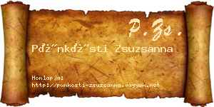 Pünkösti Zsuzsanna névjegykártya