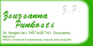 zsuzsanna punkosti business card